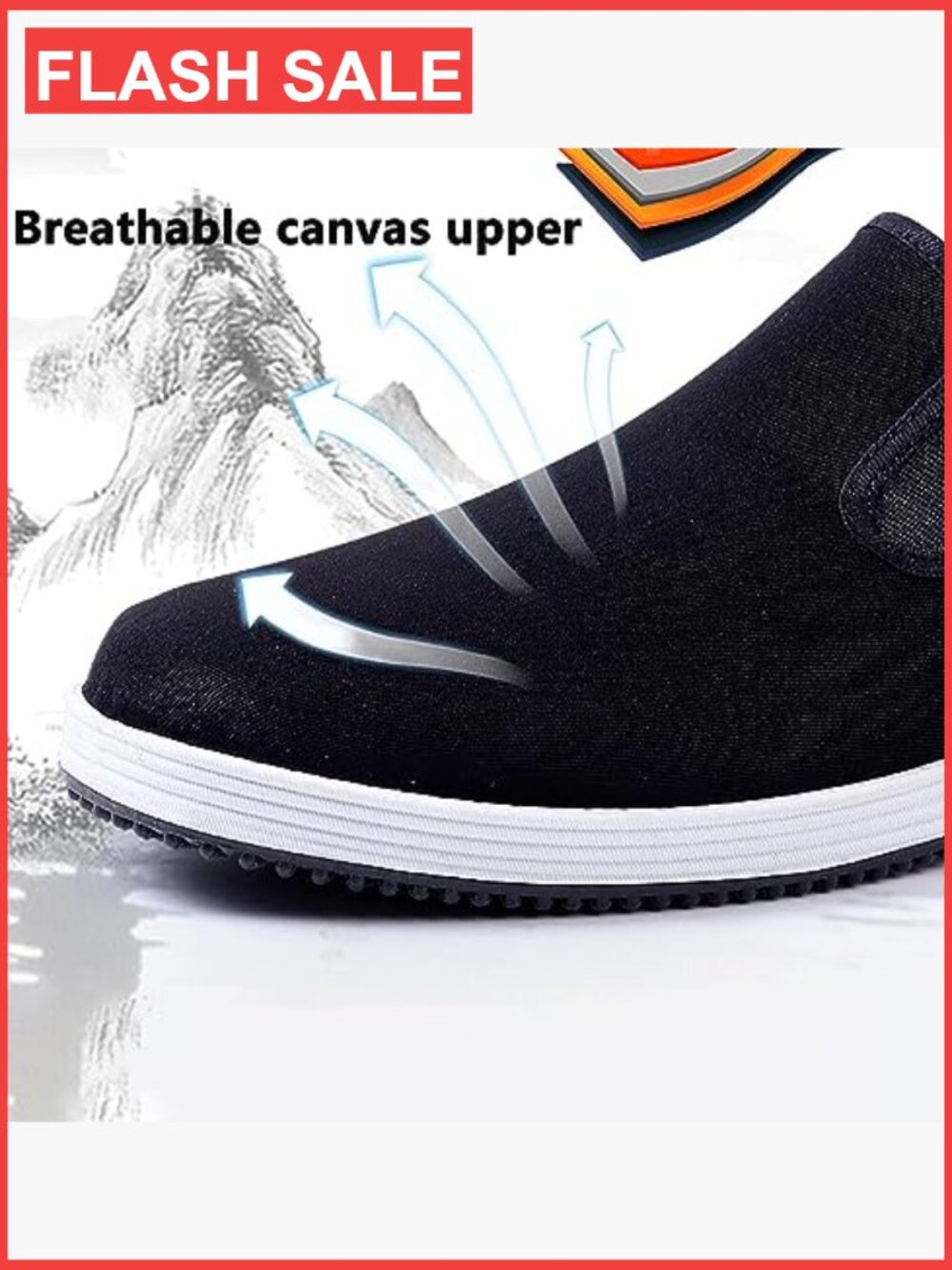 Traditional Chinese Kung Fu Slippers, Canvas Tai Chi Shoes, Anti-Slip Rubber - Picture 4 of 7